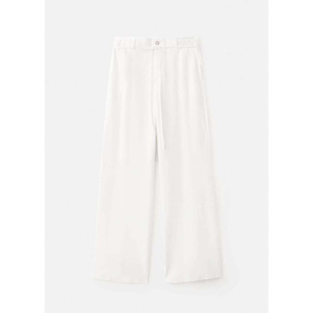 Straight pants with frayed details